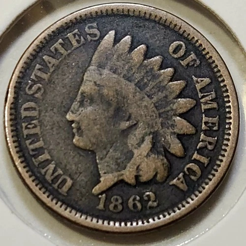 1862 CN Indian Head Cent - VG Details: Minor Porosity **Mintage: 28,075,000**