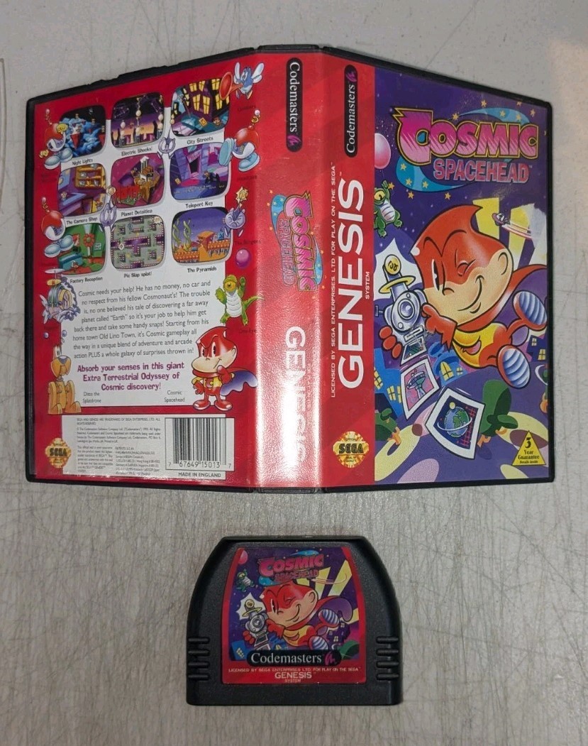 Cosmic Spacehead (Sega Genesis) Game w/ Box (NO MANUAL)