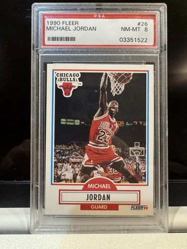 1990 Fleer #26 MICHAEL JORDAN PSA 8 NM-MT