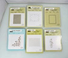 6pc Lot Stampin Up Sizzix Big Shot Dies Impressions Embossing Folders Crafts #1