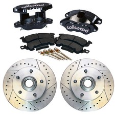 Wilwood Dual Piston Caliper Cross Drilled Slotted Rotors Front Disc 1964-74 Gm Wilwood Dual Piston Caliper Cross Drilled Slotted Rotors Front Disc 1964-74 Gm