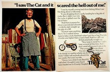 Yamaha The Cat Motorcycle Vintage Magazine Ad 1970s Full Color 10.5x16.5"