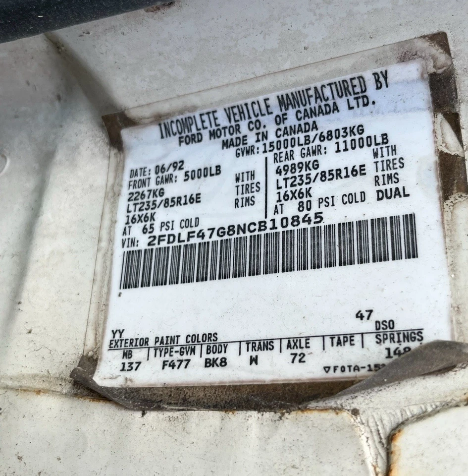 Ford F150 F250 F350 F-Super Duty 1990-1993 OEM eje de salida delantero E6TZ-7061-C Foto 3 de 4