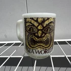 New ListingVintage Fire King Coffee Mug Cup White Milk Glass Tiki Sea World Anker Hocking