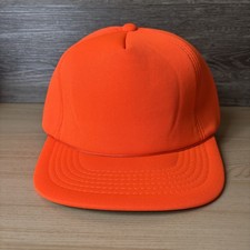 Vintage Blaze Orange Hat Cap Snap Back Orange...