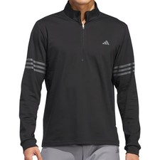 Adidas Golf Adi 3-Stripes Half-Zip Pullover Top Men's Performance Golf Jacket