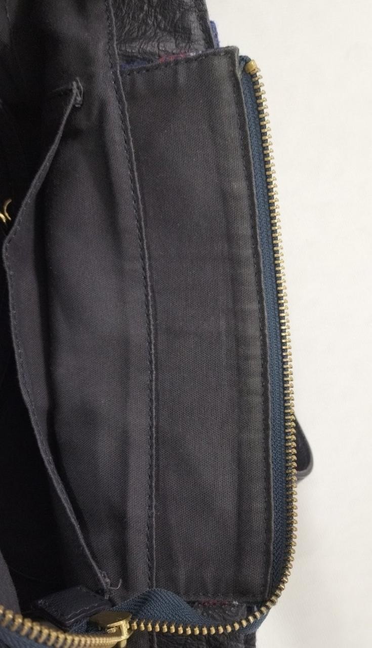 2Way Bag Model Mega Check Pattern Blue Label Cres… - image 12