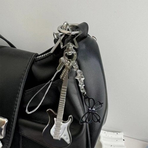 Gitara Motyl Wisiorek Brelok z klamrą gwiazdową Brelok dla miłośników muzyki - Zdjęcie 6 z 8