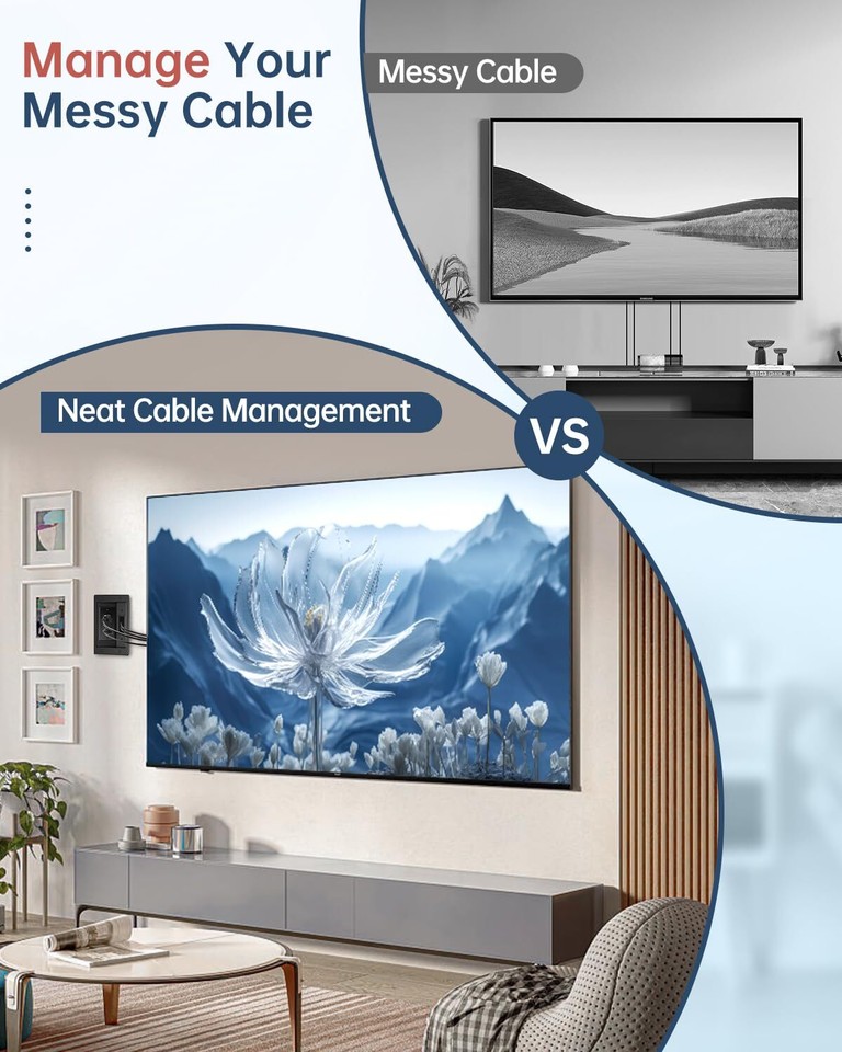 in Wall Cable Management Kit Hide TV Power Cables & Low Voltage Wires