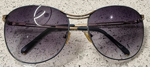 Occhiali da sole marca CHLOE Made in Italy montatura arrotondata oro lenti sfumate con custodia - Foto 2 di 8