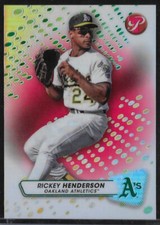 2023 Topps Pristine #160 Rickey Henderson RED REFRACTOR 3/5 -Athletics - Rare!