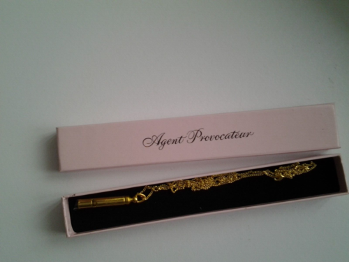 AGENT PROVOCATEUR GIFT BOXED GOLD COLOURED WHISTLE ENGRAVED AP. BNIP - Picture 1 of 5