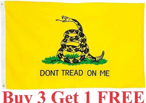 New In Pack - 3'x5' Don't Tread On Me Flag - Gadsden Flag - Yellow - Foto 7