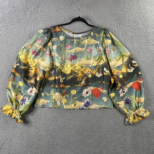 Samantha Pleet Cloud Shirt size 2XL Butterlfy Print Art to Wear Fairy Ethereal