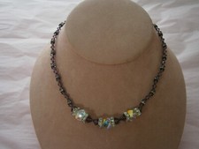 Giavan U. S. Handmade Bridal S. SilverJewelry Necklace Purple Swarovski Crystals