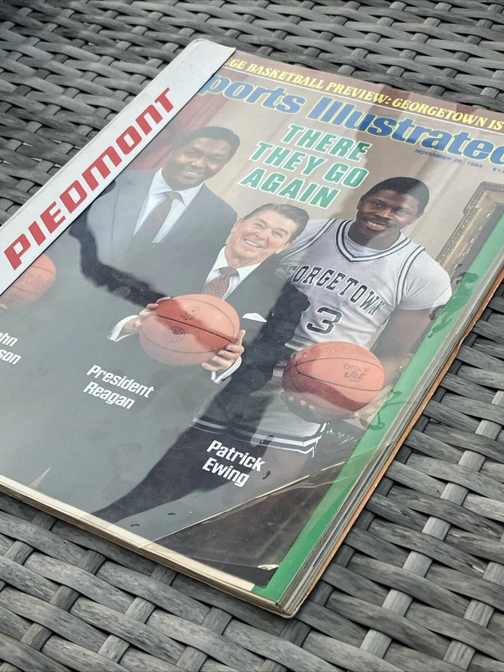 PATRICK EWING Ronald REAGAN Sports Illustrated Georgetwn 1984 Newsstand NO LABEL - Image 3 of 4