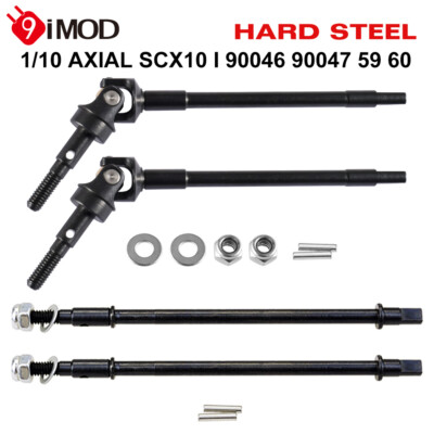 2x Hard Steel Front/Rear Axle CVD Drive Shaft Dogbone for 1/10 RC Car SCX10