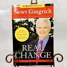 NEWT GINGRICH REAL CHANGE THE FIGHT FOR AMERICA'S FUTURE SIGNED BOOK PLATE VG SC — photo 2