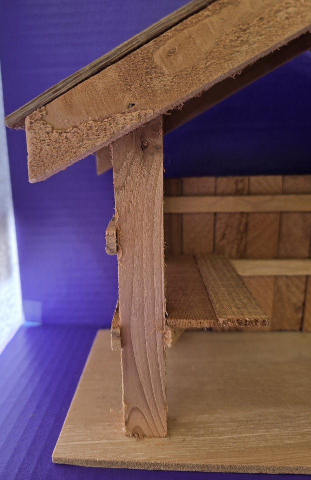 Vintage Wooden Rough Hewn Manger For A Nativity Made In Green Bay