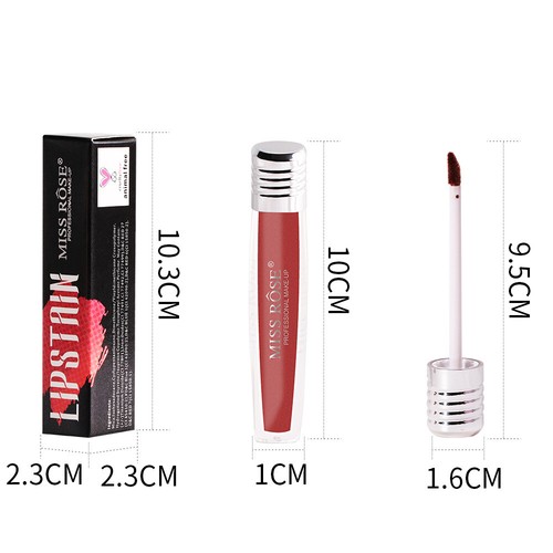 Lápiz labial cosmético terciopelo mate esmalte labial capa brillo lápiz labial súper estancia - Imagen 8 de 35