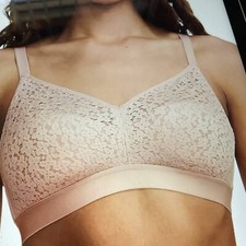 CHANTELLE 13F8, WIRE FREE 34D BRA, NUDE COLOR, NEW WITHOUT TAG