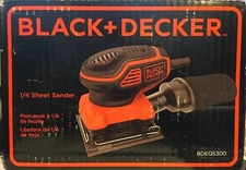 BLACK+DECKER 1/4 Sheet Orbital Sander w/ Paddle Switch Actuation - BDEQS300