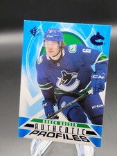 2020-21 Upper Deck SP Hockey Brock Boeser Authentic Profiles Blue Parallel #AP-6