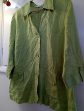 Elvi - 100% Linen Blazer Used Lemon Green