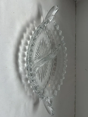 Fostoria American Clear 12" x 5 1/2" Large Oval Relish Boat Mid 1920's Vintage