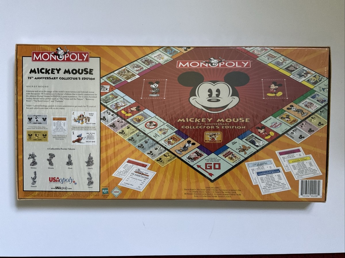 Disney MONOPOLY ディズニー75周年記念版 Monopoly Mickey Mouse 75th Anniversary Collectors Edition | eBay