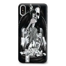 Skins Decal Wrap for Apple iPhone XS Max Skull girl Gangster