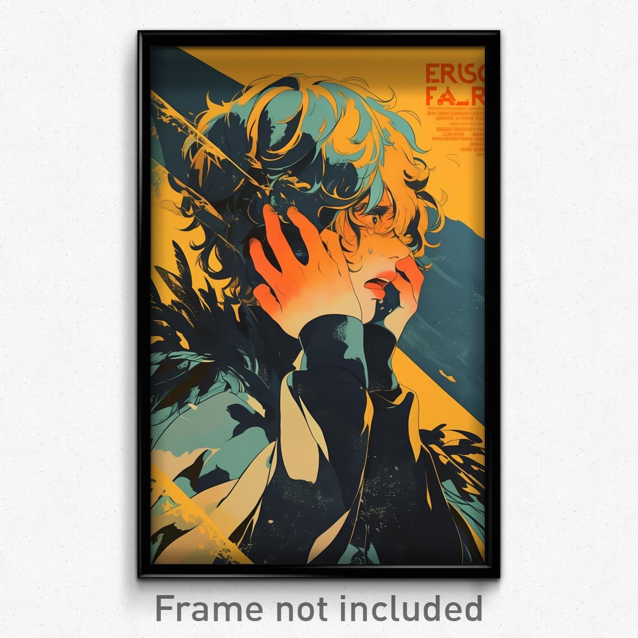 Vintage French Movie Poster Art Print - Boy in Silver Fur Cape Feeling Shame