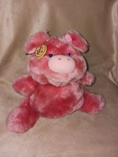 Vintage Russ Rosey Pink Pig Plush / Stuffed Animal Soft Clean