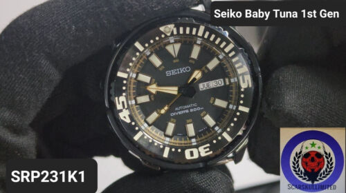 Seiko Baby Tuna Black Gold SRP231k1 4R36-00V0 Discontinued 1st Gen Rare - Picture 12 of 12
