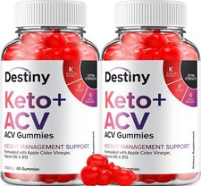 (2 Pack) Destiny Keto ACV Gummies - Official - Keto Destiny ACV Advanced...