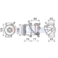 Kompressor Klimaanlage FüR Toyota Yaris NLP13_ NSP13_ NCP13_ KSP13_