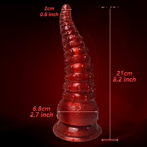 Red Huge Pull Bead Anal Plug Dildo Big Ass ButtPlug Suction Cup Anal Sex Toys - Picture 11 of 30