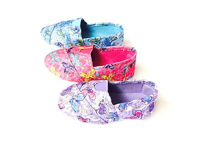BELLADIA TOMY-18 Toddler flower slip on sneakers canvas tennis