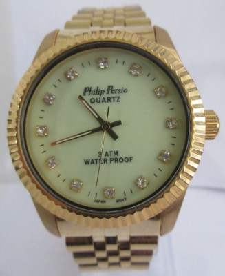 Philip Persio  Quartz Japan Move't   Water Proof  Men Watch