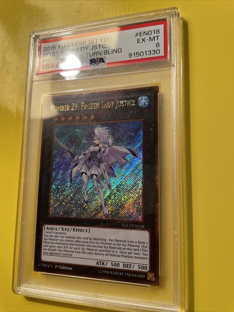 YuGiOh NUMBER 21: FROZEN LADY JUSTICE PGL2-EN018🔥PSA 6🔥1st ED