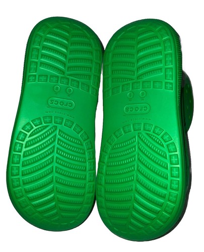 Crocs Classic Crush Waterproof Green Grass Rain Boots Men Size 6 - Women Size 8 - Picture 7 of 7