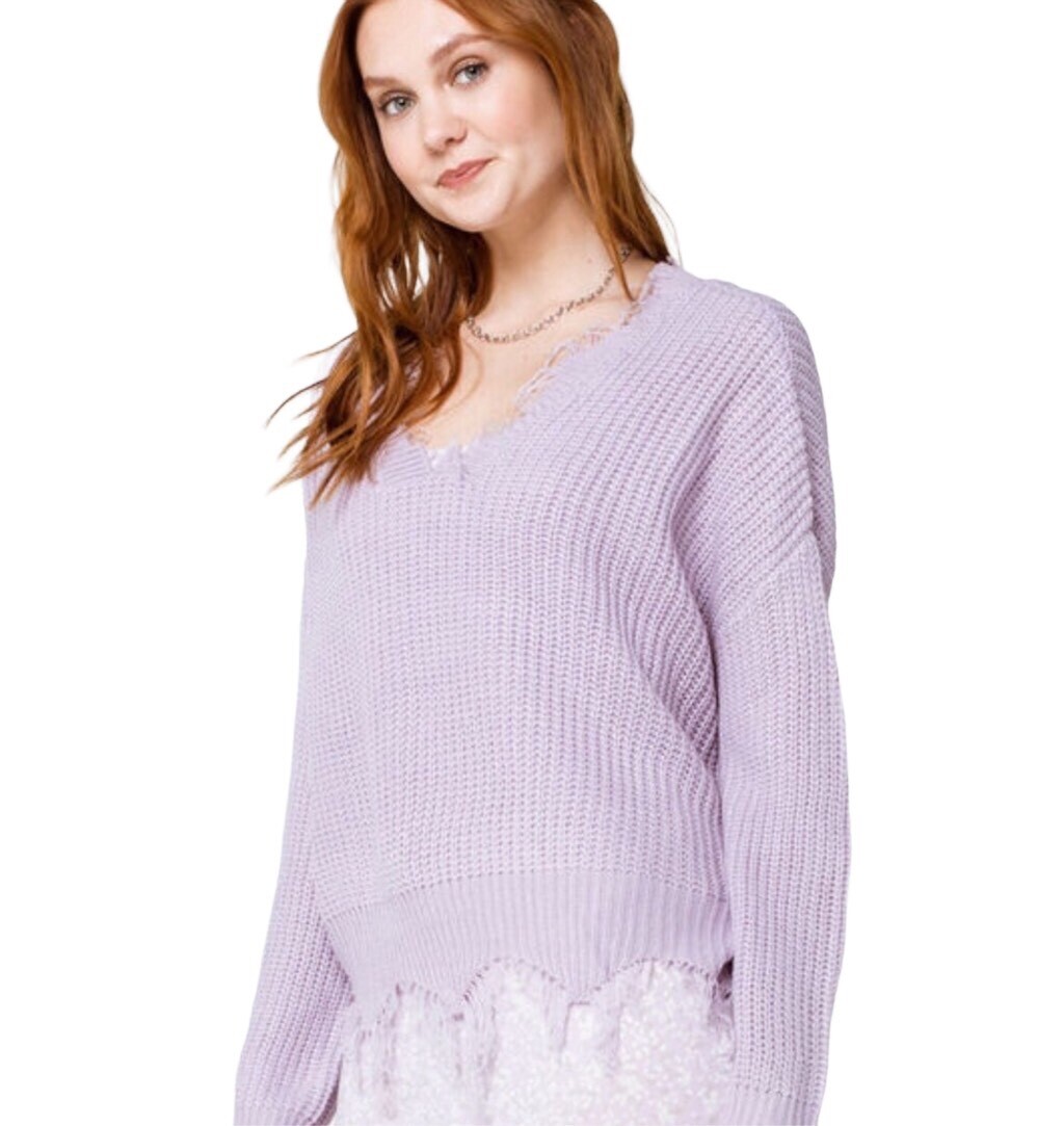 lavender oversized sweater