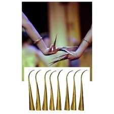 Thai Dance 8 Finger Nail Claw Dress Costume Outfit Brass Belly Gypsy Dancer Show
