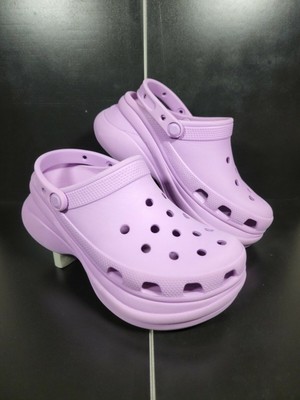 platform crocs purple