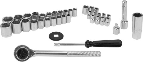 40-Piece Ratchet Wrench Socket Tool Set METRIC/SAE 1/4" & 3/8" Drive with Case - Picture 5 of 9