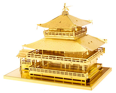 Metal Earth 1090 Kinkaku-ji Goldenes Modelll 3D-Metall-Bausatz Gold-Edition