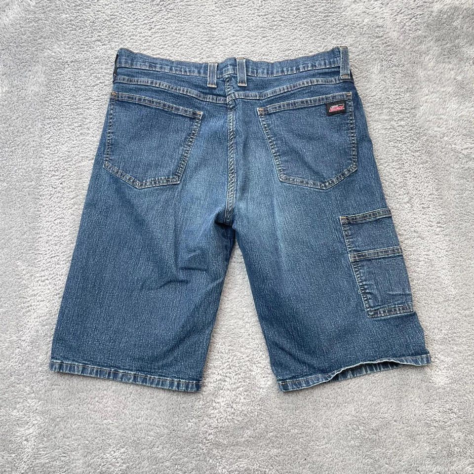 Pantalones Cortos Dickies Para Hombres 34 Azul Jeans Bermudas Denim Algodón Ropa de Trabajo Patinador y2k Pantalones Cortos Foto 4 de 4