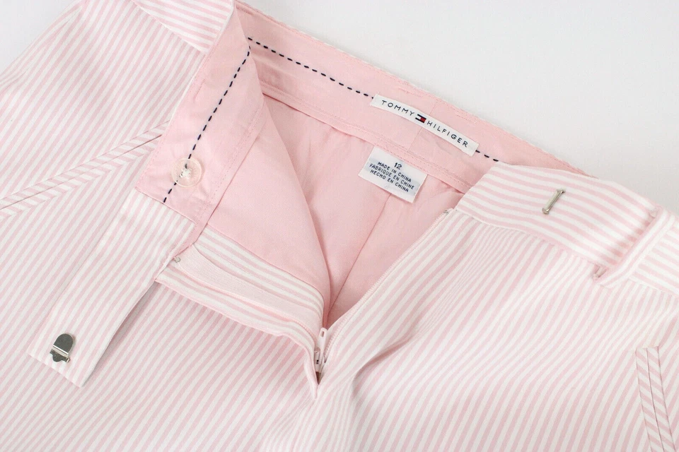 Tommy Hilfiger St Lucia Skirt Women (UK) 12 Short Lined Pockets Pinstripe - Image 4 of 4