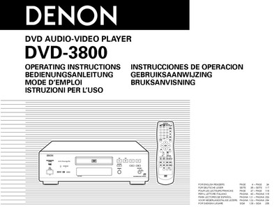 Denon Dvd 3800 Dvd Player Owners Manual Ebay Denon Dvd 3800 Dvd Player Owners Manual Ebay