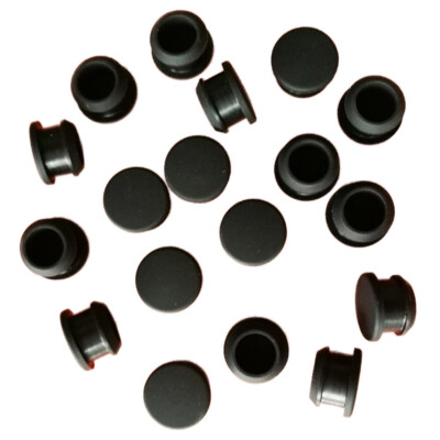 Black Snap-on Hole Plugs 10.5-30mm Rubber Blanking End Cap Silicone Seal Stopper